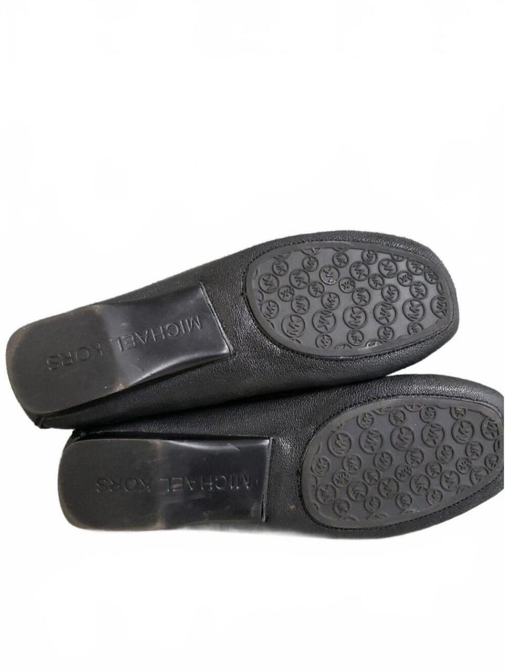 Michael Kors Size 7.5 Black Leather Loafer Flats - Picture 7 of 8